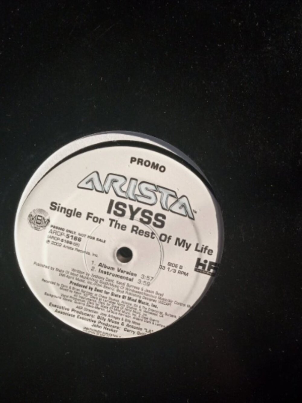 ISYSS – Single For The Rest Of My Life 12" Promo Record 2003 Arista R&B